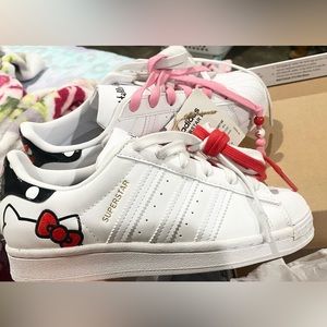 Hello Kitty Adidas Superstar Shoes.